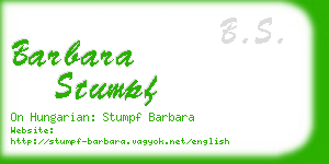 barbara stumpf business card